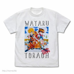 魔神英雄傳 (加大)「戰部飛雲 + 虎王」白色 T-Shirt Wataru & Tora-Oh Full Color T-Shirt /WHITE-XL【Mashin Hero Wataru】