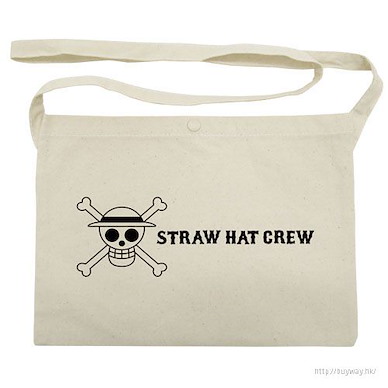 海賊王 「草帽海賊團」米白 單肩袋 Straw Hat Crew Musette Bag /NATURAL【One Piece】