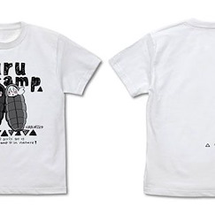 搖曳露營△ (加大)「各務原撫子 + 志摩凜」白色 T-Shirt Rin & Nadeshiko Shurafu T-Shirt /WHITE-XL【Laid-Back Camp】
