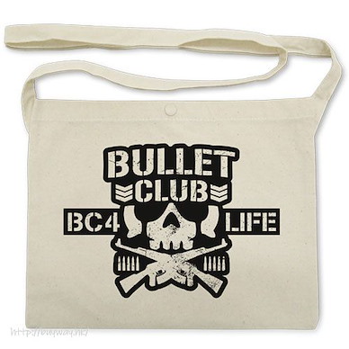 新日本職業摔角 「BULLET CLUB」米白 單肩袋 BULLET CLUB Musette Bag /NATURAL【New Japan Pro-Wrestling】