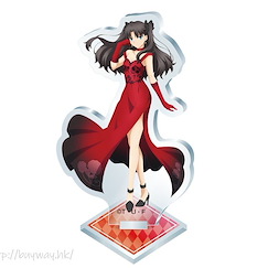 Fate系列 : 日版 「遠坂凜」紅色晚裝 亞克力企牌