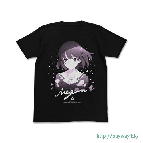 不起眼女主角培育法 : 日版 (中碼)「加藤惠」黑色 T-Shirt