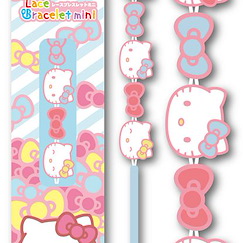 Hello Kitty 編織手帶 - Hello Kitty + 蝴蝶結 Lace Bracelet Mini Pastel Ribbon【Hello Kitty】