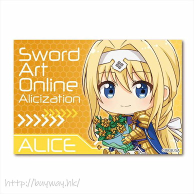 刀劍神域系列 「愛麗絲」抱著花束 方形徽章 GyuGyutto Big Square Can Badge Alice【Sword Art Online Series】