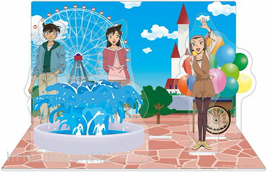 名偵探柯南 「工藤新一 + 毛利蘭 + 鈴木園子」遊樂園背景 亞克力企牌 Acrylic Stand with Background Amusement Park【Detective Conan】