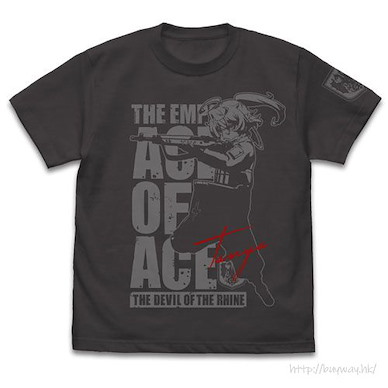 幼女戰記 (細碼)「譚雅」墨黑色 T-Shirt Tanya Degurechaff T-Shirt /SUMI-S【Saga of Tanya the Evil】