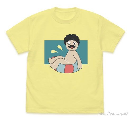天使降臨到我身邊！ : 日版 (大碼)「鬍子郎」鬍子先生的夏日 淺黃 T-Shirt
