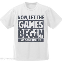 遊戲人生 : 日版 (中碼)「NOW, LET THE GAMES BEGIN」吸汗快乾 白色 T-Shirt