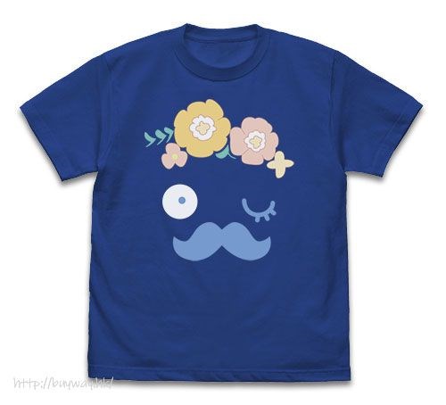 天使降臨到我身邊！ : 日版 (細碼)「鬍子郎」寶藍色 T-Shirt