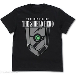 盾之勇者成名錄 (大碼)「盾の勇者」黑色 T-Shirt Small Shield T-Shirt /BLACK-L【The Rising of the Shield Hero】
