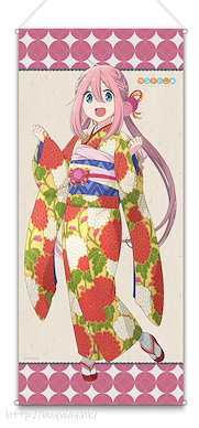 搖曳露營△ 「各務原撫子」日式縐綢 大掛布 Original Illustration Nadeshiko Japanese Crepe Style Big Tapestry【Laid-Back Camp】