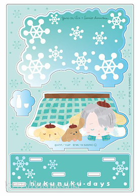 勇利!!! on ICE 「維克托 + 布甸狗 + Makkachin」亞克力 企牌 nukunuku days Ver. Sanrio Characters Acrylic Diorama nukunuku days Ver. C【Yuri on Ice】