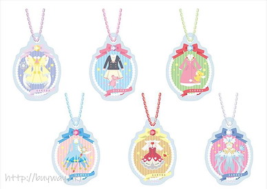 百變小櫻 Magic 咭 「木之本櫻」服裝 透明亞克力匙扣 (6 個入) Acrylic Clear Key Chain Collection Costume (6 Pieces)【Cardcaptor Sakura】