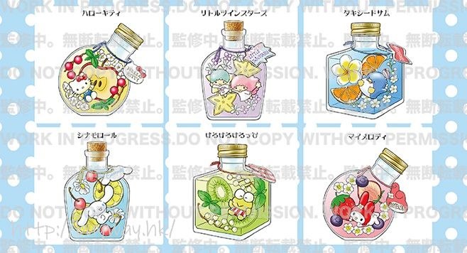 Sanrio系列 : 日版 Sanrio Characters ~水果標本瓶子~ (6 個入)