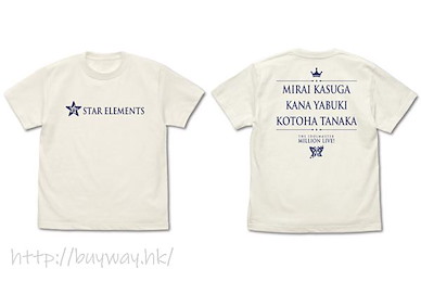 偶像大師 百萬人演唱會！ (細碼)「STAR ELEMENTS」香草白 T-Shirt STAR ELEMENTS T-Shirt /VANILLA WHITE-S【The Idolm@ster Million Live!】