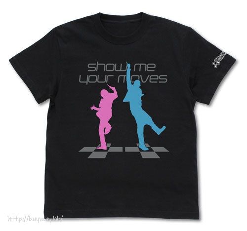 勁爆熱舞 : 日版 (細碼)「show me your moves」黑色 T-Shirt