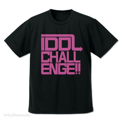 偶像大師 灰姑娘女孩 : 日版 (大碼)「Cute Ver.」IDOL CHALLENGE 吸汗快乾 黑色 T-Shirt