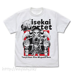 異世界四重奏 (中碼) 白色 T-Shirt T-Shirt  /WHITE-M【Isekai Quartet】