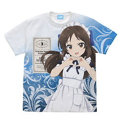 偶像大師 灰姑娘女孩 (加大)「橘愛莉絲」Cure Maid Café 合作 全彩 白色 T-Shirt Arisu Tachibana Full Graphic T-Shirt Cure Maid Cafe /WHITE-XL【The Idolm@ster Cinderella Girls】