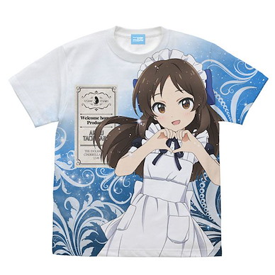 偶像大師 灰姑娘女孩 (中碼)「橘愛莉絲」Cure Maid Café 合作 全彩 白色 T-Shirt Arisu Tachibana Full Graphic T-Shirt Cure Maid Cafe /WHITE-M【The Idolm@ster Cinderella Girls】