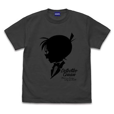 名偵探柯南 (大碼)「江戶川柯南」輪廓影繪風 墨黑色 T-Shirt Master Detective T-Shirt /SUMI-L【Detective Conan】