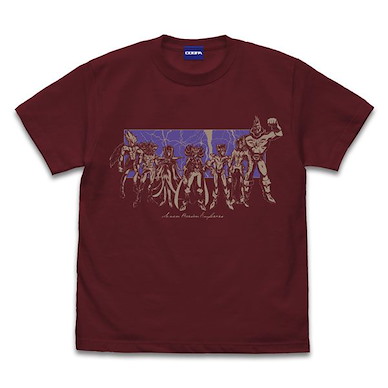 遊戲王 系列 (加大)「巴利安七皇」遊戲王ZEXAL 酒紅色 T-Shirt Seven Barian Emperors T-Shirt /BURGUNDY-XL【Yu-Gi-Oh! Series】