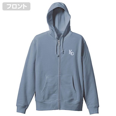 遊戲王 系列 (加大)「海馬瀨人」KC 標誌 ACID BLUE 連帽拉鏈外套 Kaiba Corporation KC Logo Zip Hoodie /ACID BLUE-XL【Yu-Gi-Oh! Series】