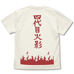 火影忍者系列 : 日版 (大碼)「波風湊」火影忍者疾風傳 四代目火影 香草白 T-Shirt