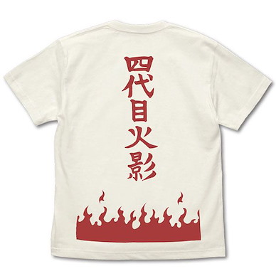 火影忍者系列 (細碼)「波風湊」火影忍者疾風傳 四代目火影 香草白 T-Shirt 4th Hokage T-Shirt /VANILLA WHITE-S【Naruto Series】