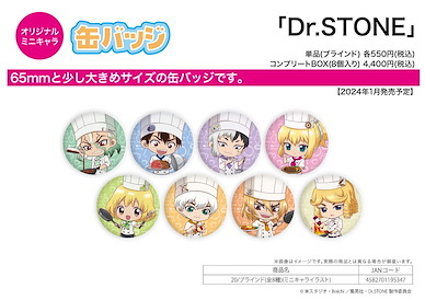 Dr.STONE 新石紀 收藏徽章 20 (Mini Character) (8 個入) Can Badge 20 Mini Character Illustration (8 Pieces)【Dr. Stone】