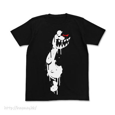 槍彈辯駁 (加大)「黑白熊」黑色 T-Shirt Monokuma Stencil T-Shirt /BLACK- XL【Danganronpa】