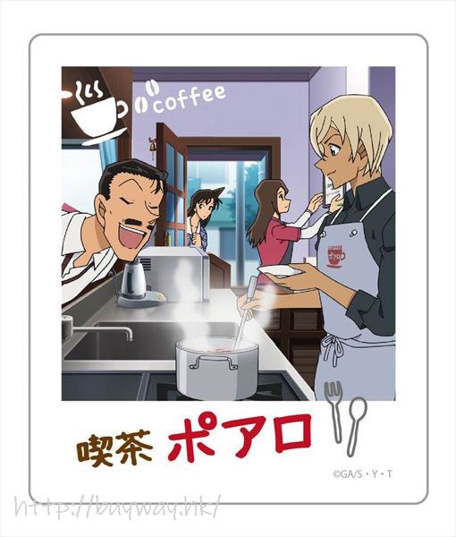 名偵探柯南 : 日版 「Cafe Poirot」拍立得風格  磁貼