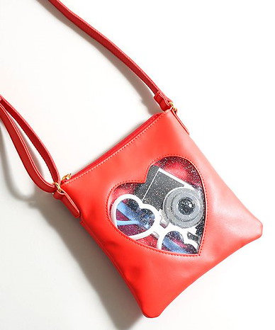 周邊配件 WEGO皮革斜揹痛袋 - 紅色 WEGO Heart Window Leather Mini Shoulder Bag【Boutique Accessories】