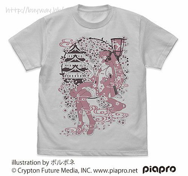 VOCALOID系列 (加大)「櫻初音」淺灰 T-Shirt Sakura Miku T-Shirt Borubone Ver./LIGHT GRAY-XL【VOCALOID Series】