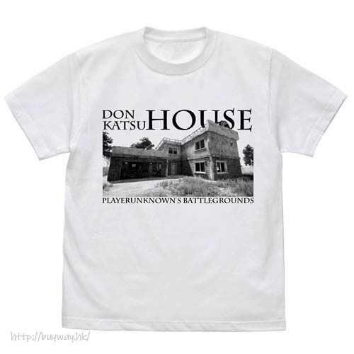 絕地求生 : 日版 (加大)「DON KATSU HOUSE」白色 T-Shirt