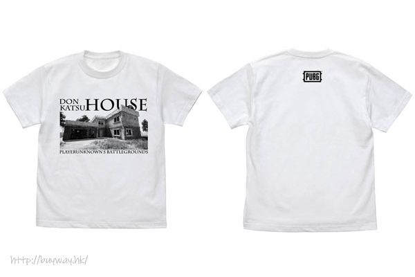 絕地求生 : 日版 (大碼)「DON KATSU HOUSE」白色 T-Shirt