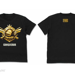 絕地求生 : 日版 (中碼)「PUBG」征服者 黑色 T-Shirt