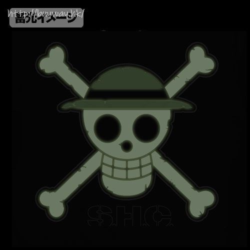 海賊王 : 日版 (加大)「草帽海賊團」夜光 墨黑色 T-Shirt