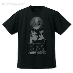 Re：從零開始的異世界生活 (加大)「雷姆」吸汗快乾 黑色 T-Shirt Rem Dry T-Shirt /BLACK-XL【Re:Zero】