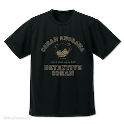 名偵探柯南 (加大)「江戶川柯南」Icon 吸汗快乾 黑色 T-Shirt Conan Edogawa Icon Mark Dry T-Shirt /BLACK-XL【Detective Conan】