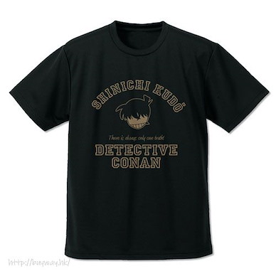名偵探柯南 (中碼)「工藤新一」Icon 吸汗快乾 黑色 T-Shirt Shinichi Kudo Icon Mark Dry T-Shirt /BLACK-M【Detective Conan】