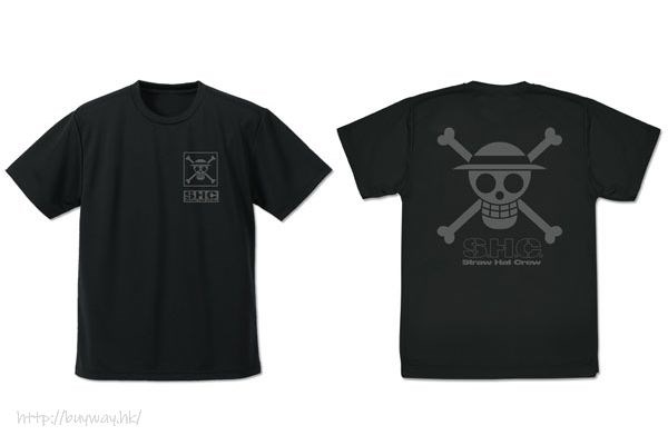 海賊王 : 日版 (加大)「草帽海賊團」2.0 吸汗快乾 黑色 T-Shirt