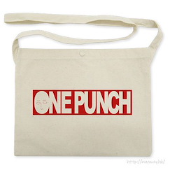 一拳超人 「ONE PUNCH」米白 單肩袋 ONE PUNCH Logo Musette Bag /NATURAL【One-Punch Man】