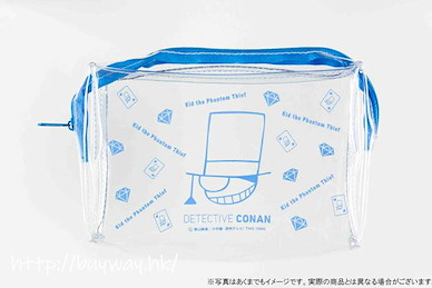 名偵探柯南 「怪盜基德」3D 透明 平面袋 Simple Clear Pouch Gusset Type Kaito Kid【Detective Conan】