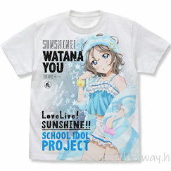 LoveLive! Sunshine!! : 日版 (細碼)「渡邊曜」睡衣 Ver. 白色 全彩 T-Shirt