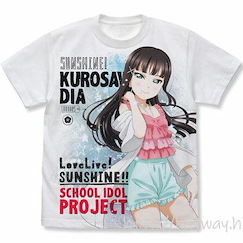 LoveLive! Sunshine!! (大碼)「黑澤妲雅」睡衣 Ver. 白色 全彩 T-Shirt Dia Kurosawa Full Graphic T-Shirt Pajama Ver./WHITE-L【Love Live! Sunshine!!】