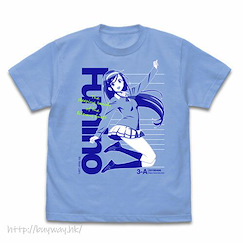 我們真的學不來！ (加大)「古橋文乃」粉藍色 T-Shirt Fumino Furuhashi T-Shirt /SAX-XL【We Never Learn】