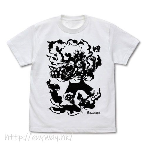 海賊王 : 日版 (中碼)「路飛」大蛇人 白色 T-Shirt