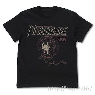 約會大作戰 (大碼)「時崎狂三」迷你精靈 Ver. 黑色 T-Shirt Kurumi Tokisaki T-Shirt Deformed Ver. /BLACK-L【Date A Live】