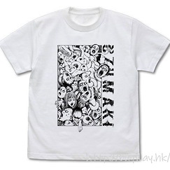 漩渦 (大碼)「扭曲的人們」白色 T-Shirt T-Shirt /WHITE-L【Uzumaki】
